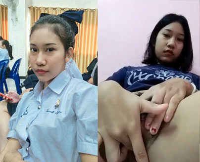 นักเรียน มอปลายวัยใส ตกเบ็ดหีช่วยตัวเอง ถ่ายให้แฟนดูแต่หลุด